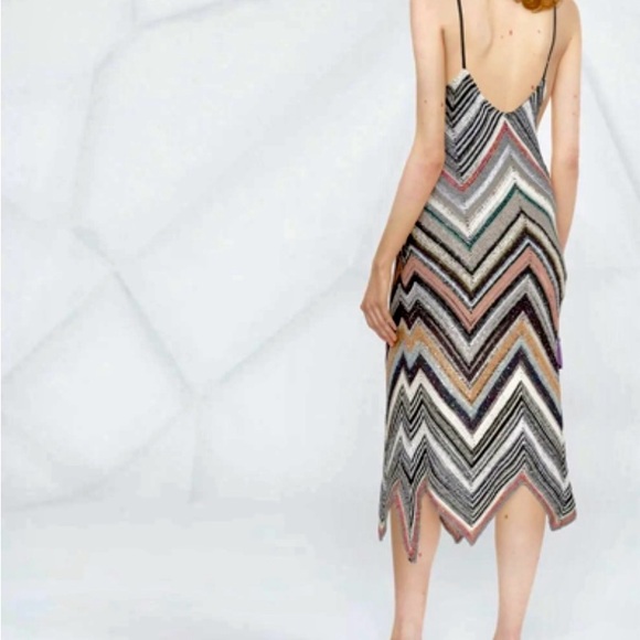 Missoni zig zag knit with sequins halter dress. NWT SZ 44 US 8 - Picture 4 of 9